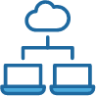 cloud computer network icon