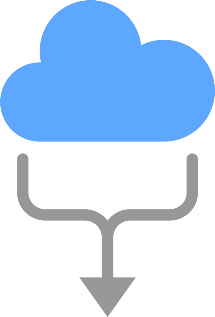 cloud down icon