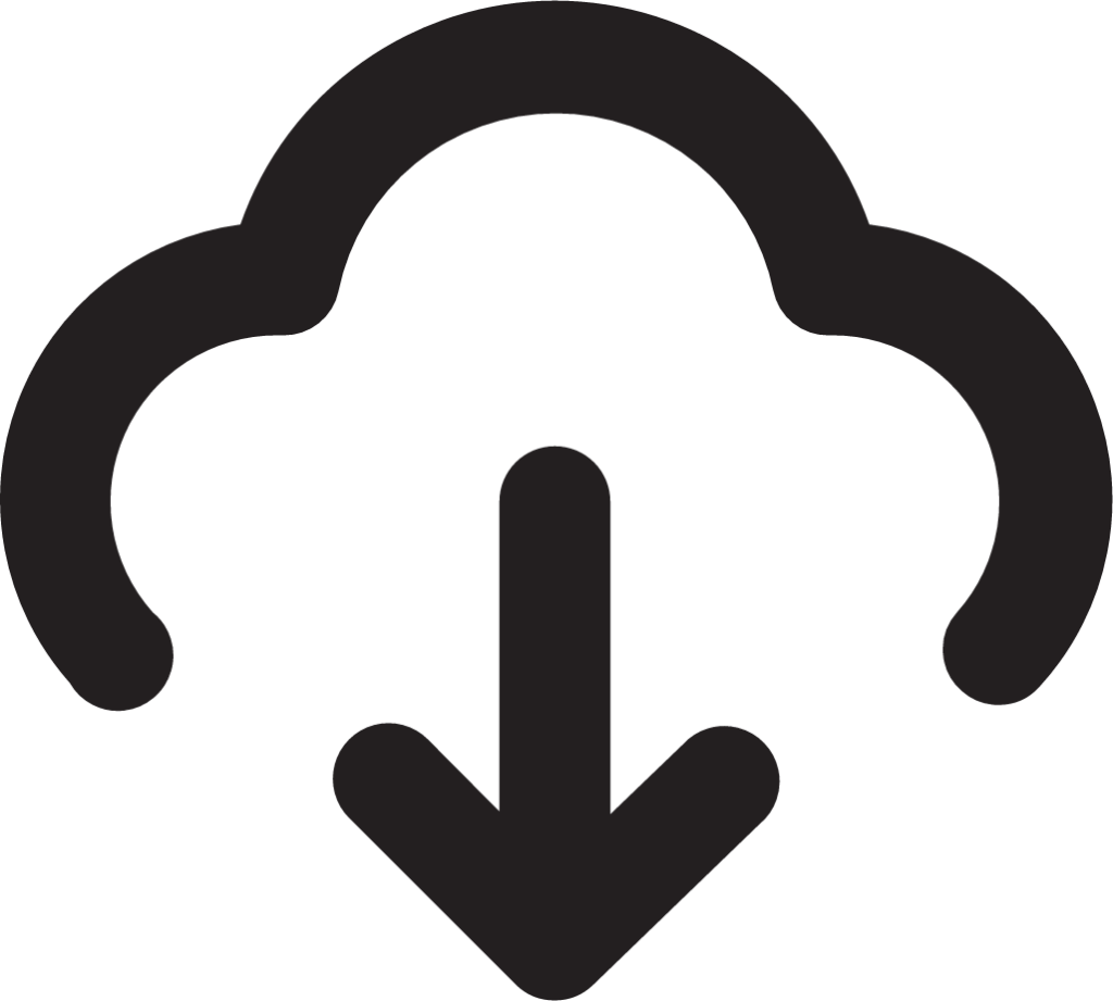 cloud download outline icon