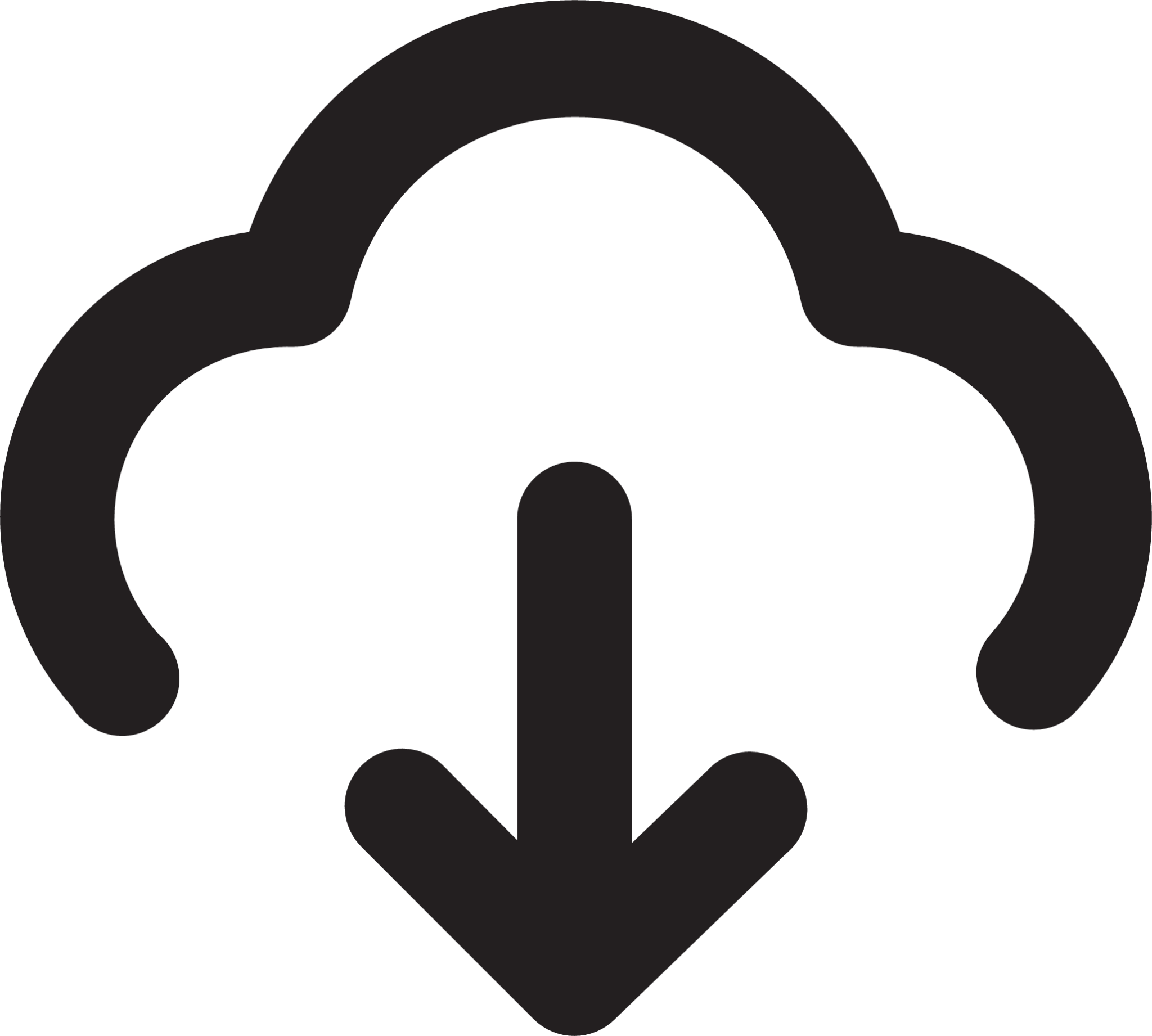 cloud download outline icon