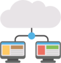 cloud hosting monitors icon