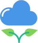 cloud leafs icon