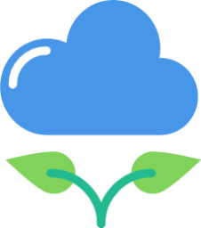 cloud leafs icon