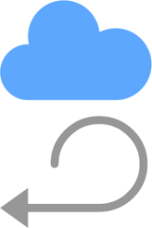 cloud left icon