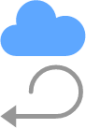 cloud left icon