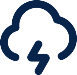 cloud lightning line weather icon