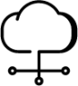 cloud link dots icon