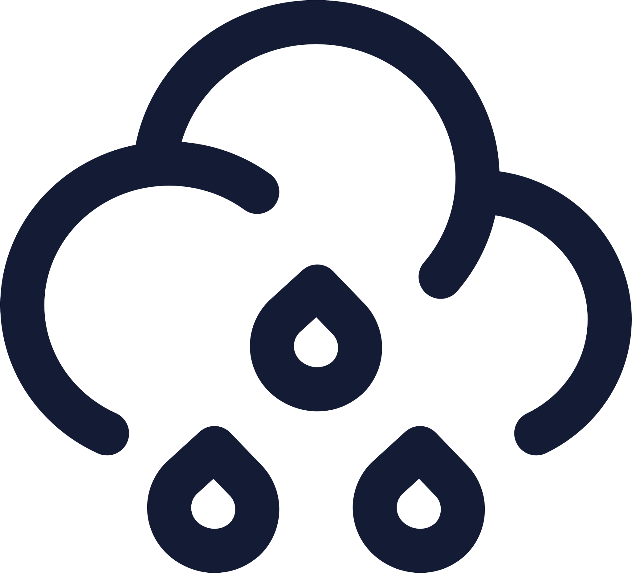 cloud mid rain icon
