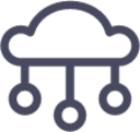 cloud network ai artificial intelligence icon