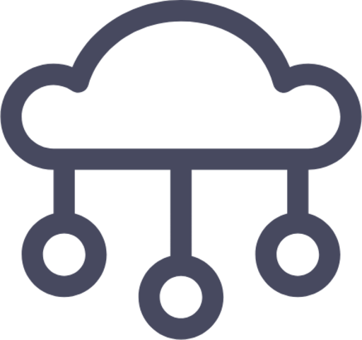 cloud network ai artificial intelligence icon
