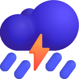 lightning umbrella emoji
