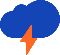 cloud with lightning emoji