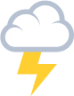 cloud with lightning emoji
