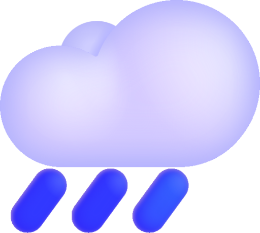 cloud with rain emoji