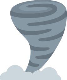 cloud with tornado emoji