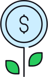coin growth icon