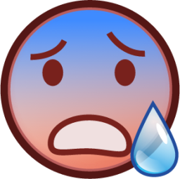 cold sweat (plain) emoji