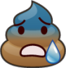cold sweat (poop) emoji