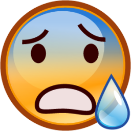 cold sweat (smiley) emoji