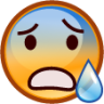 cold sweat (smiley) emoji
