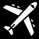 commercial airplane icon