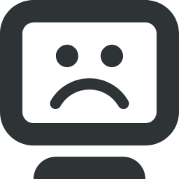 computer fail symbolic icon