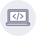 computer laptop code icon
