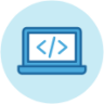 computer laptop code icon