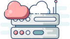 computer servers cloud illustration