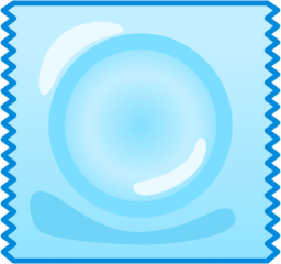 condom wrapper (blue) emoji