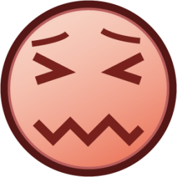 confounded (plain) emoji