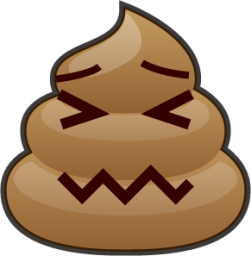 confounded (poop) emoji