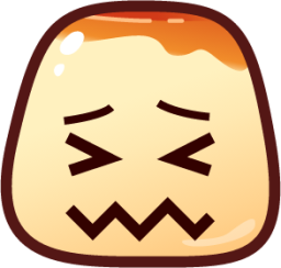 confounded (pudding) emoji