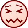 confounded (white) emoji