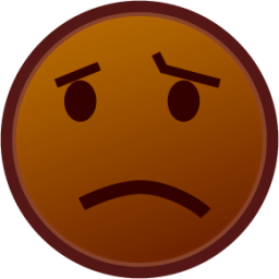 confused (brown) emoji