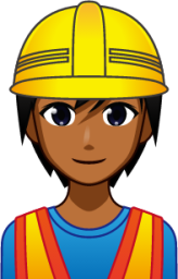 construction worker (brown) emoji