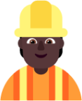 construction worker dark emoji