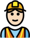 construction worker: light skin tone emoji