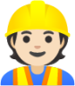 construction worker: light skin tone emoji