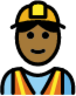 construction worker: medium-dark skin tone emoji