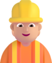 construction worker medium light emoji