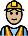 construction worker: medium-light skin tone emoji