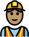 construction worker: medium skin tone emoji