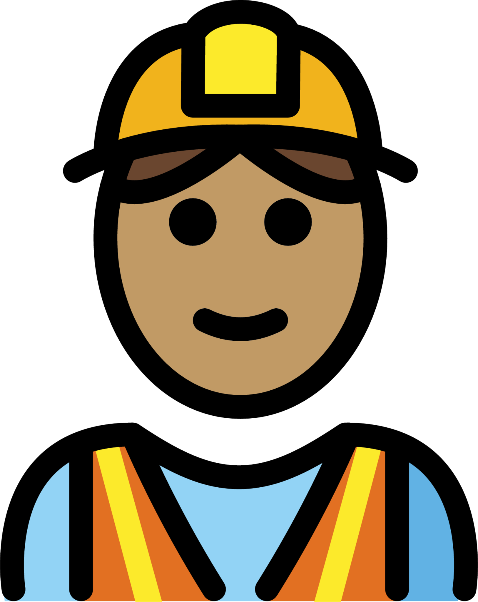 construction worker: medium skin tone emoji