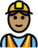 construction worker: medium skin tone emoji