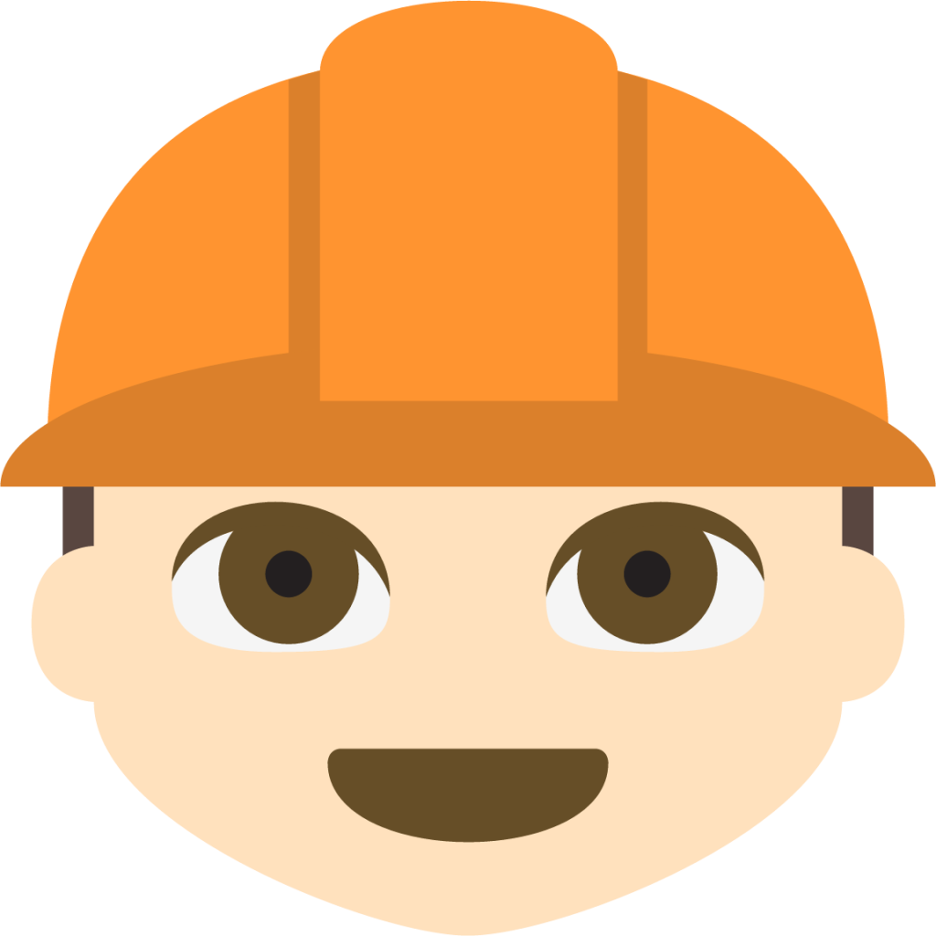 construction worker tone 1 emoji