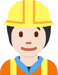 construction worker tone 1 emoji