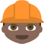 construction worker tone 5 emoji