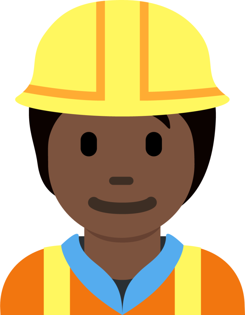 construction worker tone 5 emoji