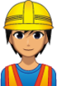 construction worker (yellow) emoji